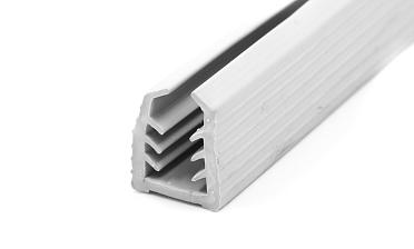 Уплотнитель в поручень с пазом 27х30 для стекла 12мм, EPDM СЕРЫЙ Фk306-G купить в Новосибирске