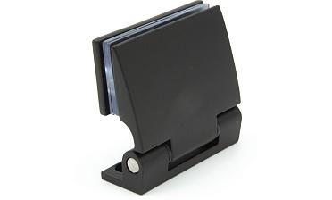 Петля для душевой стена-стекло 90°, односторонняя, без реза, нержавеющая сталь AISI 304, черная t315 BL  купить в Новосибирске