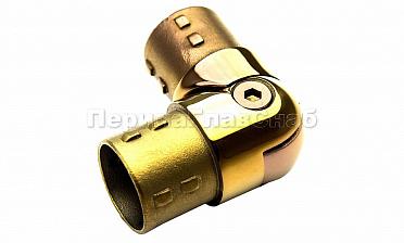 Поворот литой, внутренний, шарнирный, под Ø38.1 мм, под золото (AISI 304) Фk250-88 купить в Новосибирске