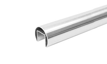 Труба Ø48.3, с пазом 27х30 мм, шлифованная, EURO (AISI 304L) k822-4 купить в Новосибирске