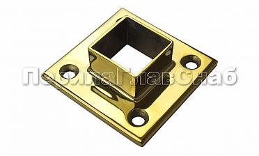 Фланец для трубы 40х40 мм, полированный, под золото (AISI 304) Фk223-88 купить в Новосибирске