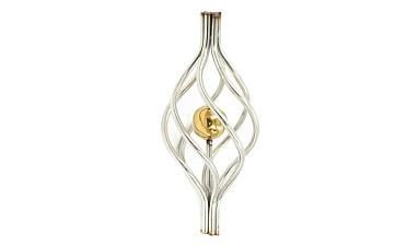 Декоративная вставка (корзинка) для стойки Ø25 мм, с золотым шаром k388-2 купить в Новосибирске