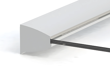 Комплект профиля козырькового анодированного, для стекла 20 мм (10+10 мм), 3000 мм  k300-20-3000 купить в Новосибирске