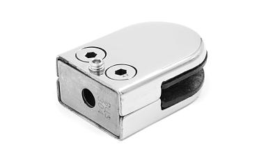 Стеклодержатель штампованный под стекло 10 мм (5+5 мм), на плоскость 40х24х54 полированный (AISI 304) k539-10 купить в Новосибирске