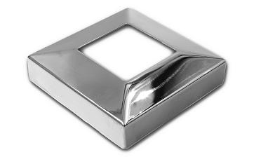 Низ стойки под трубу 40х40 мм, 82х82х0.8, высота 22 мм, полированный (AISI 304) k076 купить в Новосибирске