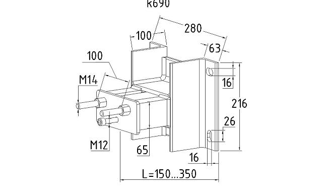 Закладной кронштейн, Ст3 (закладная) k690 2
