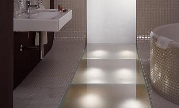 Стеклянные полы в ванной в Новосибирске. Готовые проекты ПерилаГлавСнаб