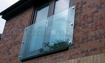 Ветрозащитное ограждение без стоек, на точечном креплении в торец в Новосибирске. Готовые проекты ПерилаГлавСнаб