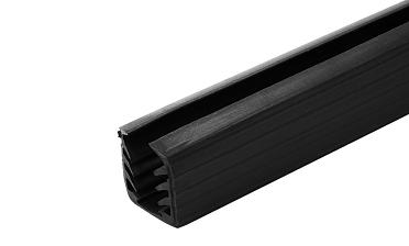 Уплотнитель в поручень с пазом 24х24 под LED ленту на стекло 12мм EPDM (палки 3 м) Фk300 купить в Новосибирске