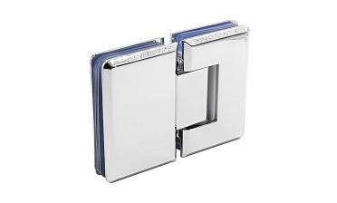 Петля для душевой кабины стекло-стекло 180° 90х55 мм цинк, полированная t303 PZn купить в Новосибирске