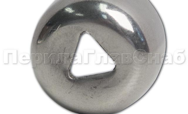 Наконечник штампованный (СПС) прямой 90° на трубу Ø16 мм, для поручня Ø38.1 мм, полированный, нержавеющий AISI 201 k211-3 2