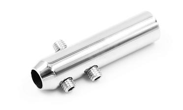 Держатель тросика Ø6 мм, короткий 50х12, прямой, под М8, полированный k240-2 купить в Новосибирске