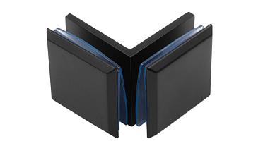 Коннектор для душевой кабины стекло-стекло 90°, 45х45, черный, t735 BZn купить в Новосибирске