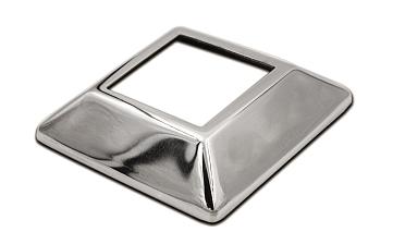 Низ стойки под трубу 40х40 мм, 80х80х1, высота 20 мм, полированный (AISI 304) k064-3 купить в Новосибирске