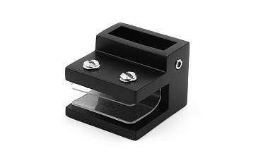 Коннектор торцевой труба-стекло 30х10 мм, нержавеющая сталь AISI 304, черная t467 BL купить в Новосибирске