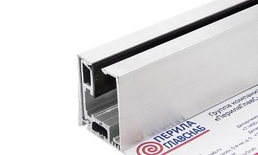 Алюминиевый зажимной профиль 3000 мм для стекла 8-12 мм, неанодированный, с отверстиями т40-8 AL купить в Новосибирске