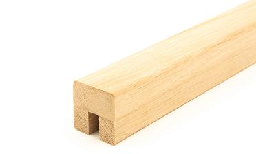 Дубовый поручень 40х40 некрашеный С ПАЗОМ, Премиум Ф-1077 купить в Новосибирске