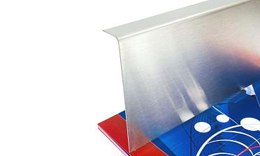 Лицевая накладка из шлифованной нержавейки на профиль т100 20.3х101 мм длина 2 м т100-11  купить в Новосибирске