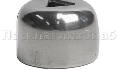 Наконечник штампованный (СПС) прямой 90° на трубу Ø16 мм, для поручня Ø38.1 мм, полированный, нержавеющий AISI 201 k211-3 купить в Новосибирске