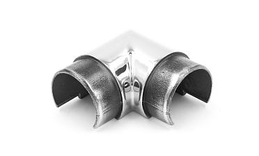 Отвод поручня 90°, с вставками для трубы Ø42.4 мм, полир., (AISI 304) k230-2 купить в Новосибирске