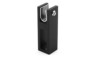 Соединитель труба-стекло для трека 30х10 мм, нержавеющая сталь AISI 304, черная t461 BL купить в Новосибирске