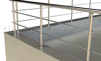 Ограждение на кровлю с ригельным заполнением в Новосибирске. Готовые проекты ПерилаГлавСнаб