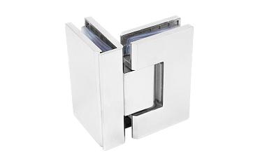 Петля для душевой стекло-стекло 90х55 мм, 90°, нержавеющая сталь AISI 304, полированная t304-2 PSS купить в Новосибирске