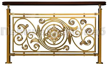 Латунные ограждения лестниц серии – Людовик XL03 в Новосибирске. Готовые проекты ПерилаГлавСнаб