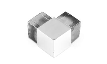 Отвод для поручня с пазом 40х40 мм, полированный, (AISI 304) k546 купить в Новосибирске