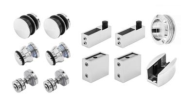 Комплект раздвижной системы для стеклянной душевой, нержавеющая сталь AISI 304, полированная t401 PSS купить в Новосибирске