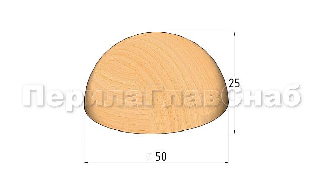 Заглушка для деревянного дубового поручня Ø50.8 мм Ф-0842  2