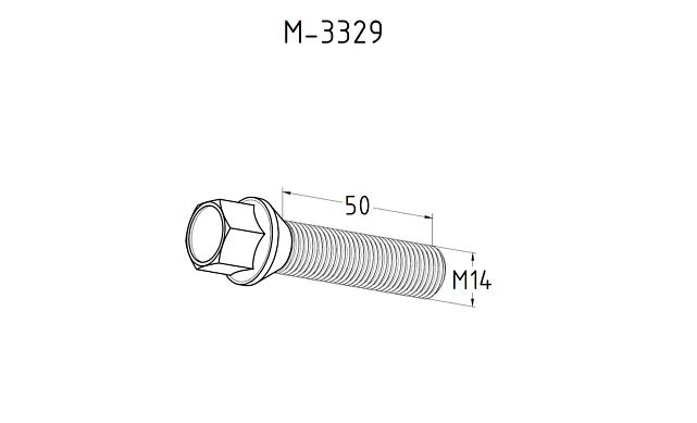 Болт для крепления спайдера к серьге М-3329 3