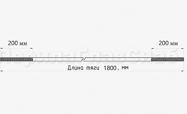 Ванта (тяга) для козырька с резьбой М16, длина 1800 мм (AISI 304) k667-16 2