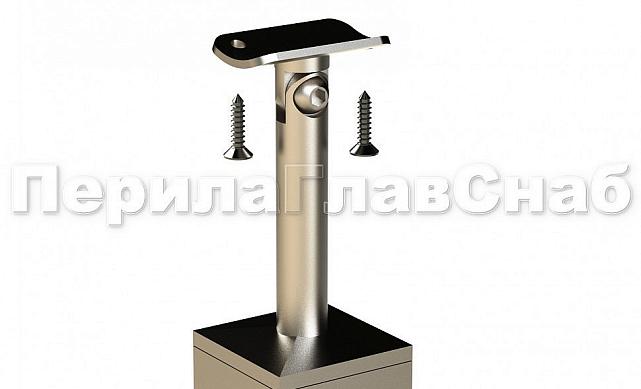 Готовая стойка 40х40х950 мм, деревянная нелакированная, со вставками из нержавеющей стали под золото 2х100 мм k740-G 4