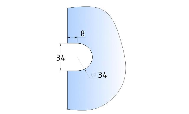 Коннектор стена-стекло 53х53 мм, нержавеющая сталь AISI 304, полированная t193 PSS 5