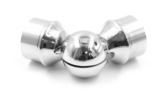 Поворот литой, регулируемый, "шар" с установочными кольцами, под Ø50.8 мм, (AISI 304) k558 6