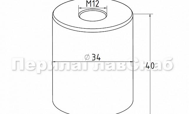 Одноанкерная закладная под Ø38.1 мм, М12 (AISI 201) k227 2