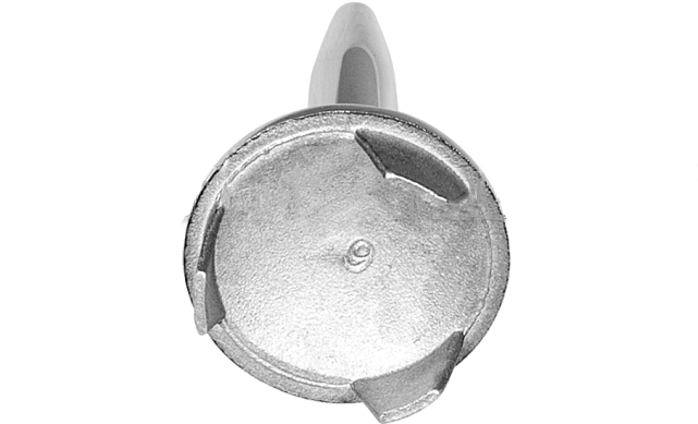 Наконечник палец (солдатик) на стойку Ø38.1 мм, без ложемента, литой, полированный, повышенной коррозионной стойкости, под сварку, облегченный, нержавеющий AISI 316, k034-3 3