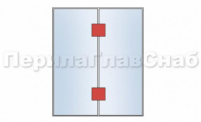 Коннектор стекло-стекло 53х53, полированный t122 PSS 3