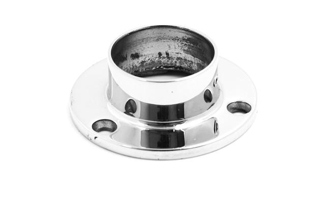 Фланец для трубы Ø38.1 мм, полированный, литой, под 3 самореза 4.8 мм, (AISI 316) k033-3 3