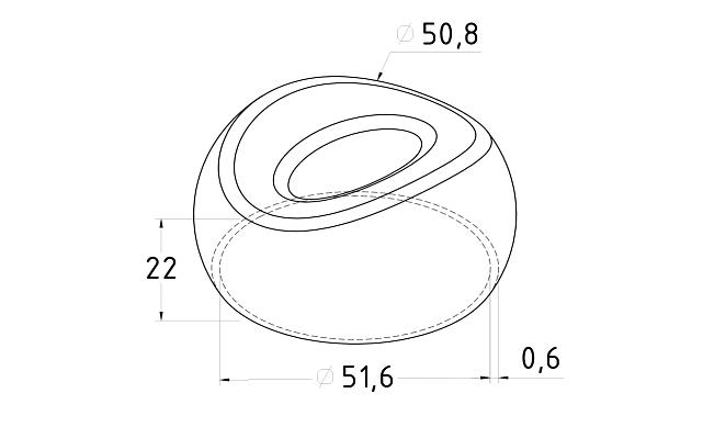 Наконечник стойки штамп, под 90° под Ø50/50 х 0,8 AISI 304 #600 k068-9 3