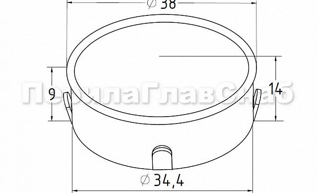 Заглушка на трубу Ø38.1х1.5 мм полированная штампованная (AISI 304) k036-5 2