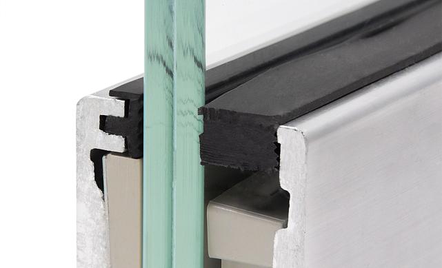 Комплект профиля зажимного для стекла 10 мм, с отверстиями, НЕАНОД, алюминий, k601-4-10 4