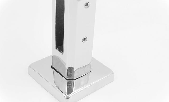 Стеклодержатель литой напольный, плоский 45х50х160 мм, для стекла 10-12 мм, полированный AISI 316 k275-8 5