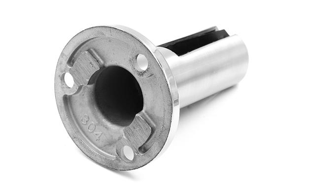 Стеклодержатель литой напольный, круглый Ø50.8х160 мм, шлифованный (aisi 304) Фk276-2 8