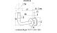 Держатель поручня к стеклу, вынос 80х70, Ø43х5 мм для стекла 10-12мм, AISI 304 k008-6