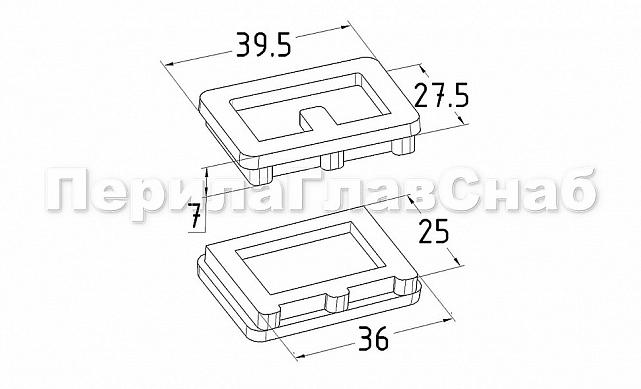 Резинка под стекло 8 мм (4+4 мм), для стеклодержателя k352, k218-2 3