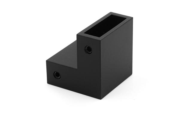 Соединитель труба-труба для трека 30х10 мм, 90°, нержавеющая сталь AISI 304, черная t460 BL 5