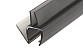 Уплотнитель для стекла 8мм, полупрозрачный черный, пол-стекло 2,2 м t206-2 BL 