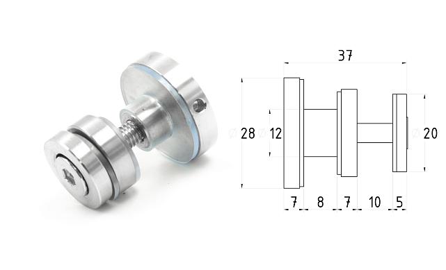 Комплект раздвижной системы для душевой, AISI 304, шлифованный t401 SSS 11